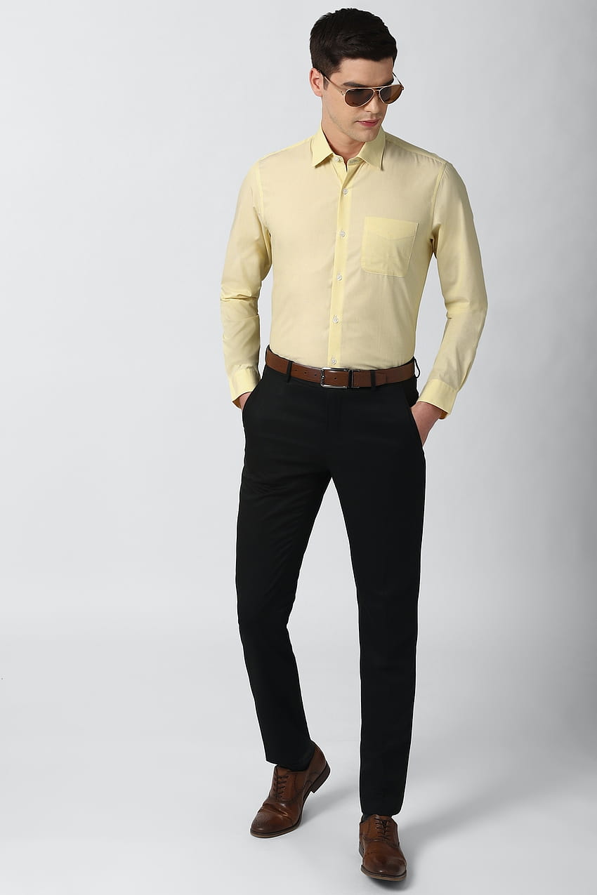 All Sizes BNWT Lemon Peter England Formal Shirt Men's Formal Shirts Fashion HD電話の壁紙