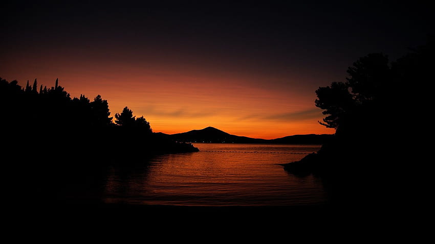 6 Dark Sunset, sunset in nature HD wallpaper