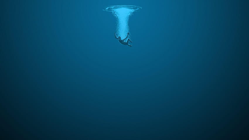 Mar profundo, mar azul profundo fondo de pantalla