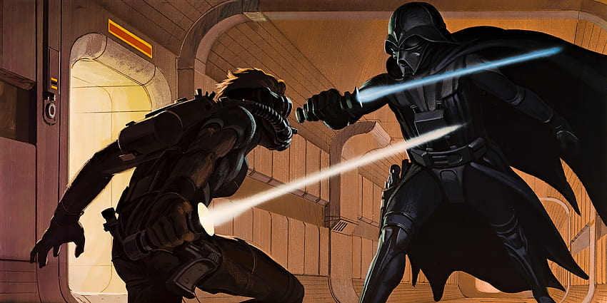 Luke vs Darth Vader by Ralph McQuarrie Ultra HD wallpaper
