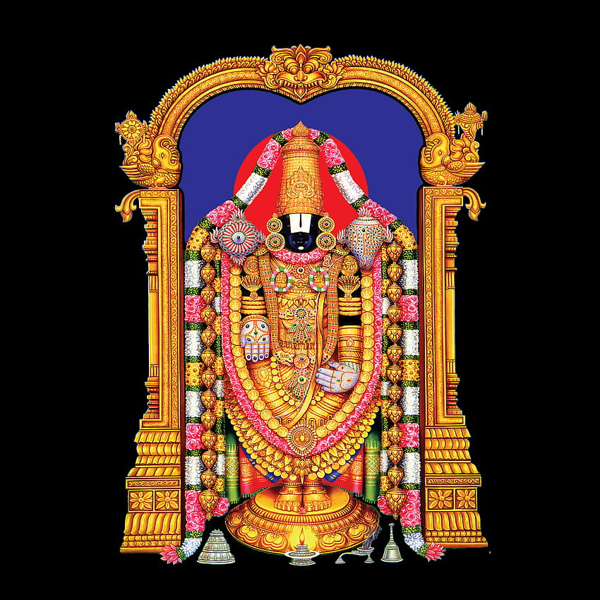 Lord Tirupati balaji's Tilak and earnings face icon. Balaji symbolic face.  Balaji face vector icon. 19599352 Vector Art at Vecteezy