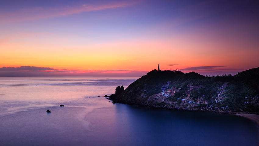 Sunset, Watchtower, Seascape, Ocean, Dusk, Scenic, Nature / Most Popular, scenic sunset HD wallpaper