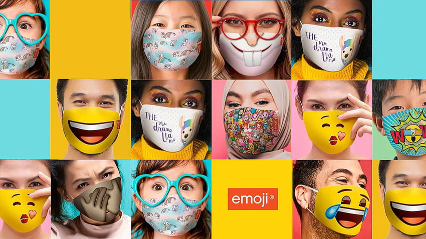 These $1 Reusable Emoji Masks Let You Smile, Laugh & Power Through This Pandemic HD wallpaper