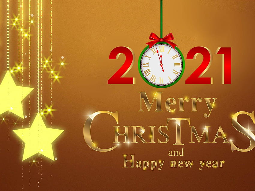 Merry Christmas And Happy New Year 2021 Gold Ultra For Computers Laptop Tablet And Mobile Phones : 13, merry christmas 2021 HD wallpaper