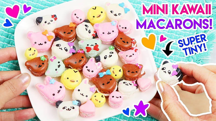 Jak zrobić MINI Kawaii Animal Macarons! Tapeta HD