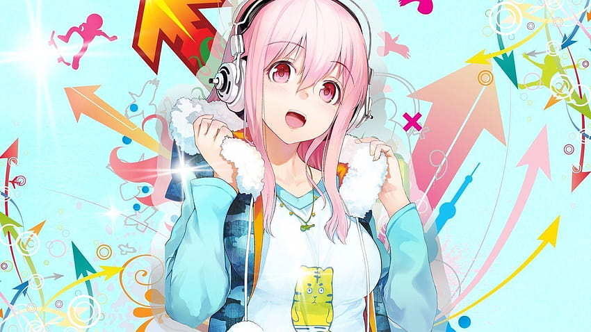 8 Anime Music, beautiful anime girl student HD wallpaper