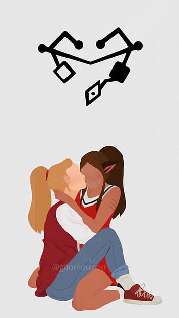 Lesbian kiss anime HD wallpapers | Pxfuel