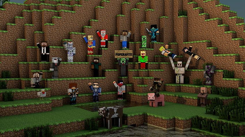 3d Minecraft Made With Cinema 4D And hop CS6 HD wallpaper
