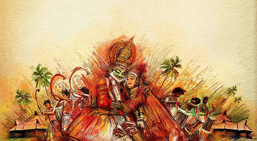 케랄라 문화 Behance의 케랄라 관광 성과 광고 삽화 HD 월페이퍼