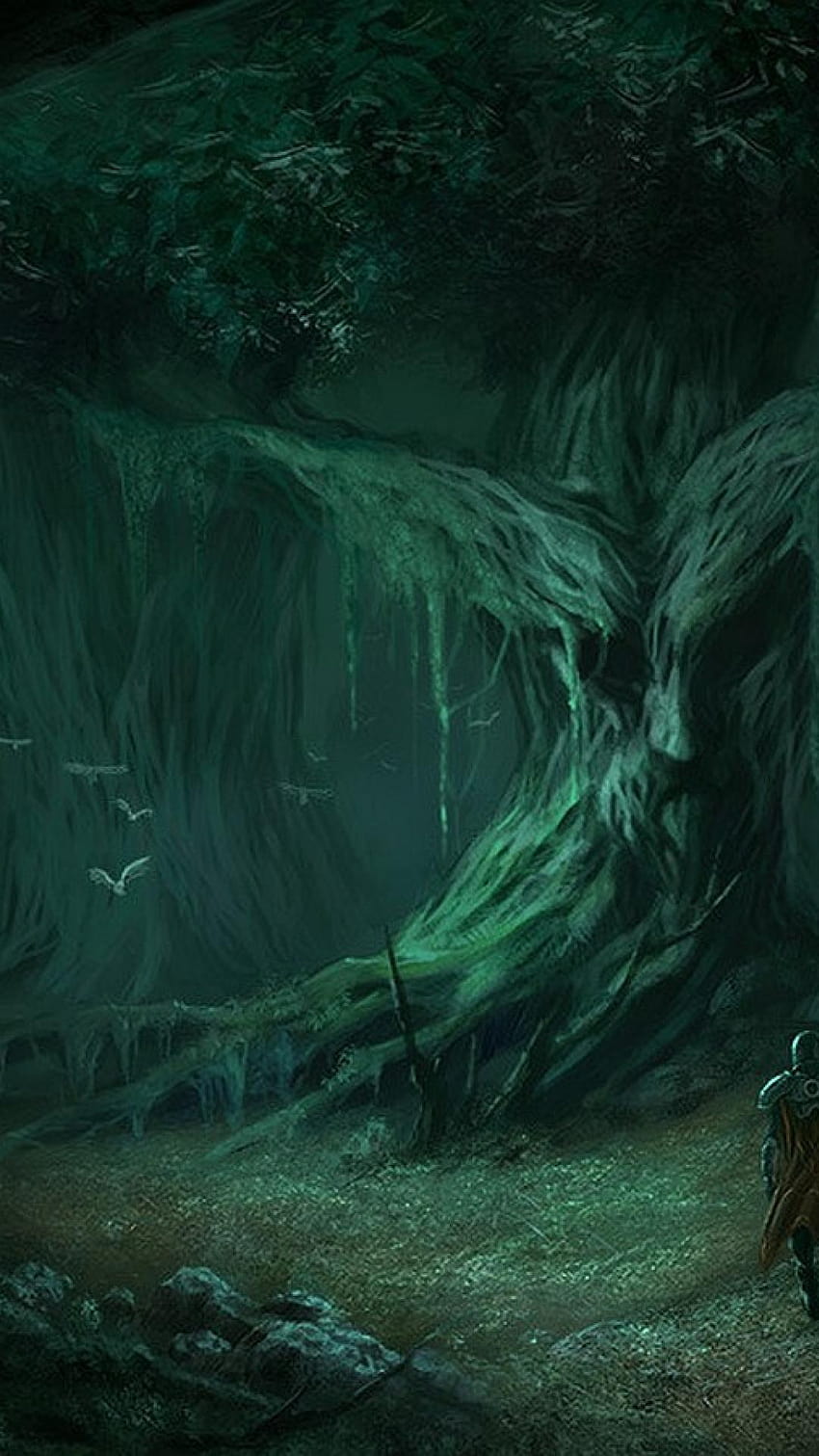 Dark Ghost Gothic Wood Trees Fantasy Wallpaper [1920x1080]