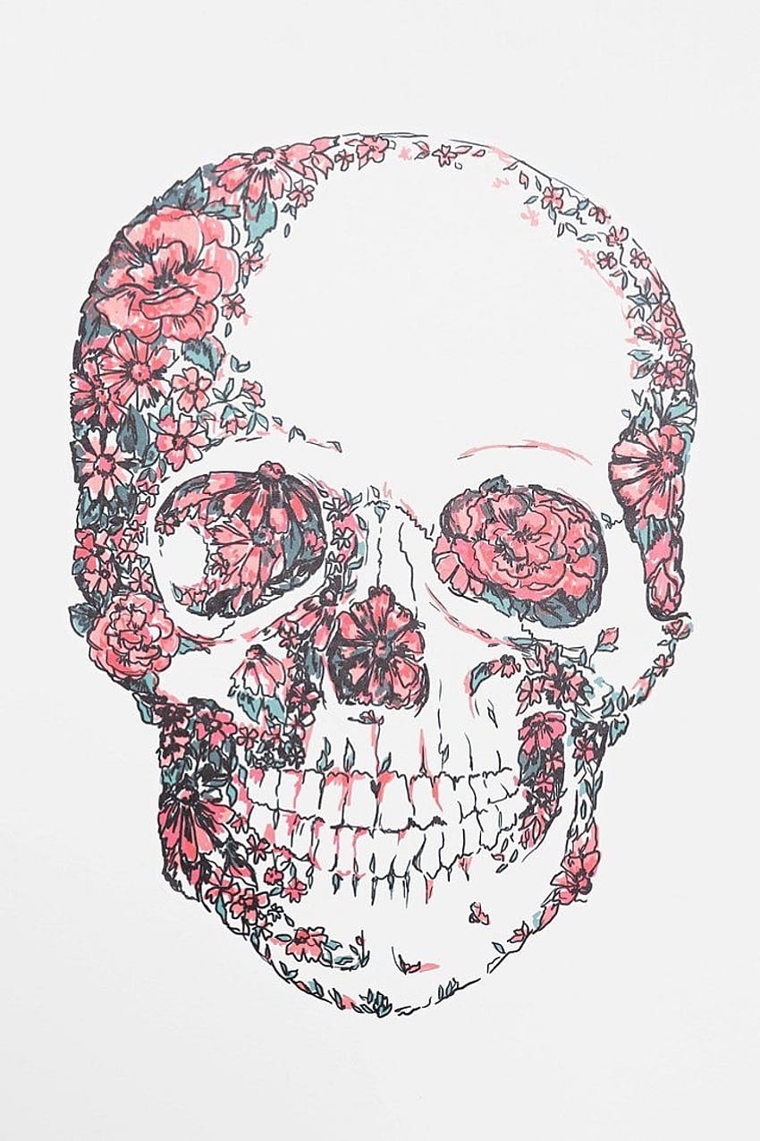 girly skull ,face,skull,head,illustration,facial hair, girly skulls HD phone wallpaper