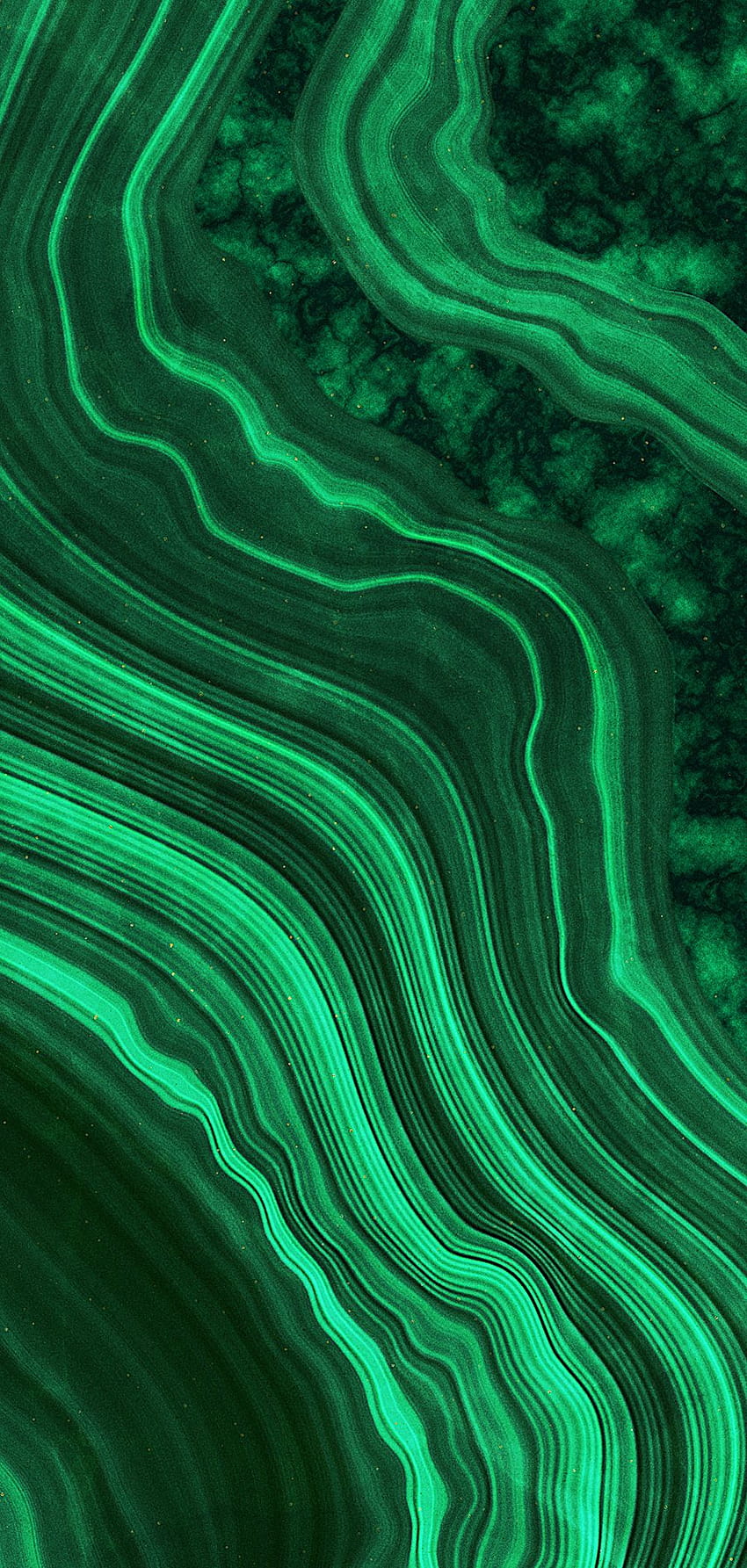 Green & Gold Malachite Texture, green gold HD phone wallpaper