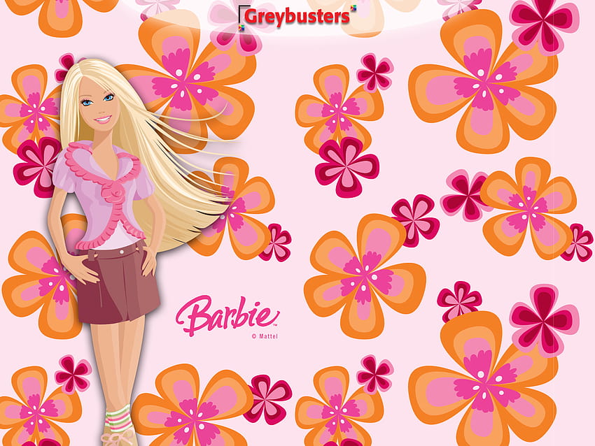 Birtay invito Barbie Design Sfondo HD