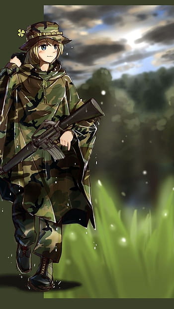Anime Soldier Military Drawing Female, Anime, manga, cartoon png | PNGEgg