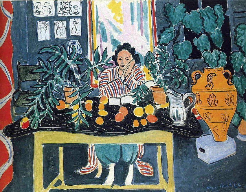 Etrüsk Vazolu İç Mekan, Henri Matisse HD duvar kağıdı