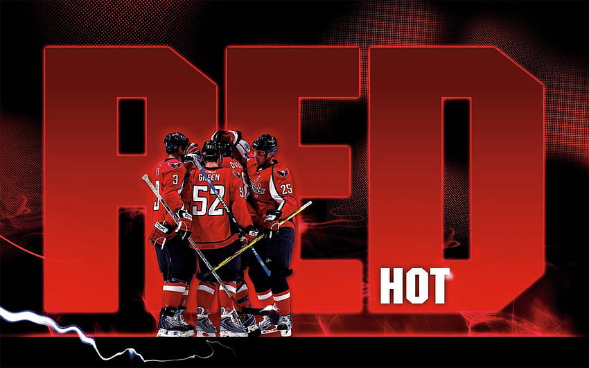 NHL Washington Capitals Red 2018 하키, nhl 20 HD 월페이퍼