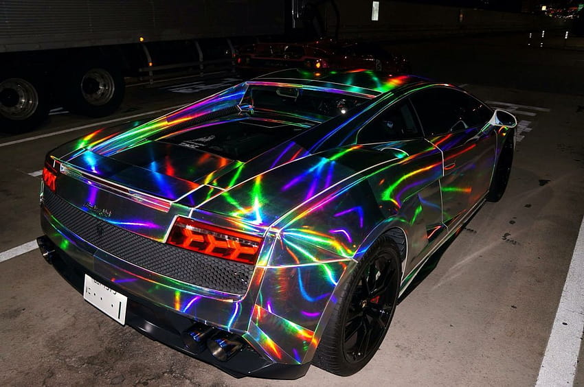 Lamborghini Gallardo Wrap Wrap Wrap Wrap, rainbow lamborghini sports car HD wallpaper