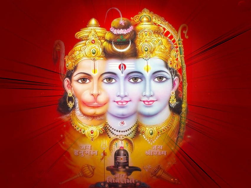 Ram Hanuman Shiva HD-Hintergrundbild