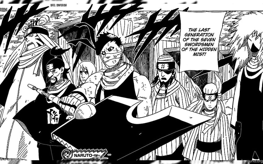 Naruto Shippuden Manga Seven Swordsman Zabuza Momochi Backgrounds, naruto comic HD wallpaper