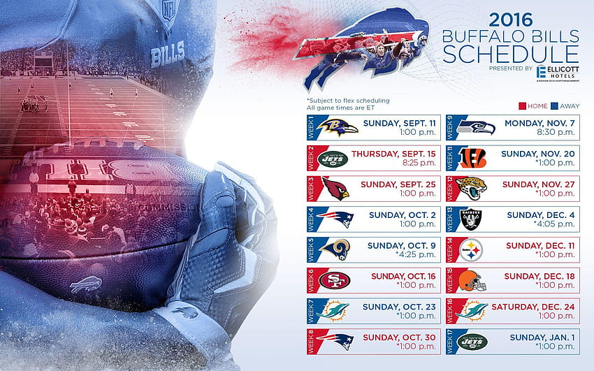 2021 Buffalo Bills schedule: Downloadable wallpaper