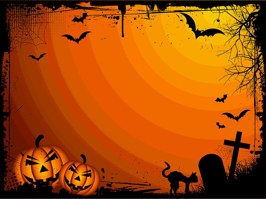 Feliz dia das bruxas fundos clipart, desenho animado de halloween papel de parede HD