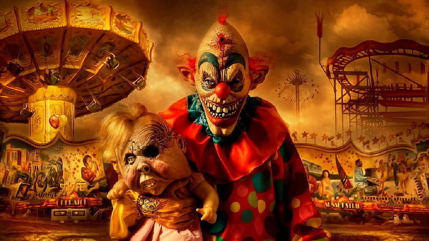 Clown Luxury [31 ] Scary Clown Na afari Combination, przerażające święto dziękczynienia Tapeta HD