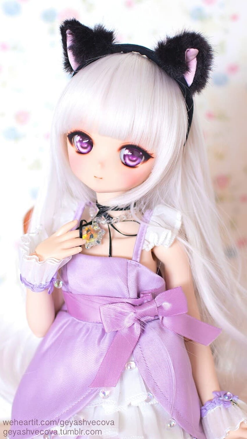 Anime, art, baby, baby doll, background, beautiful, beauty, bjd, design,  doll, fashion, girl, iphone, kawaii, makeup,