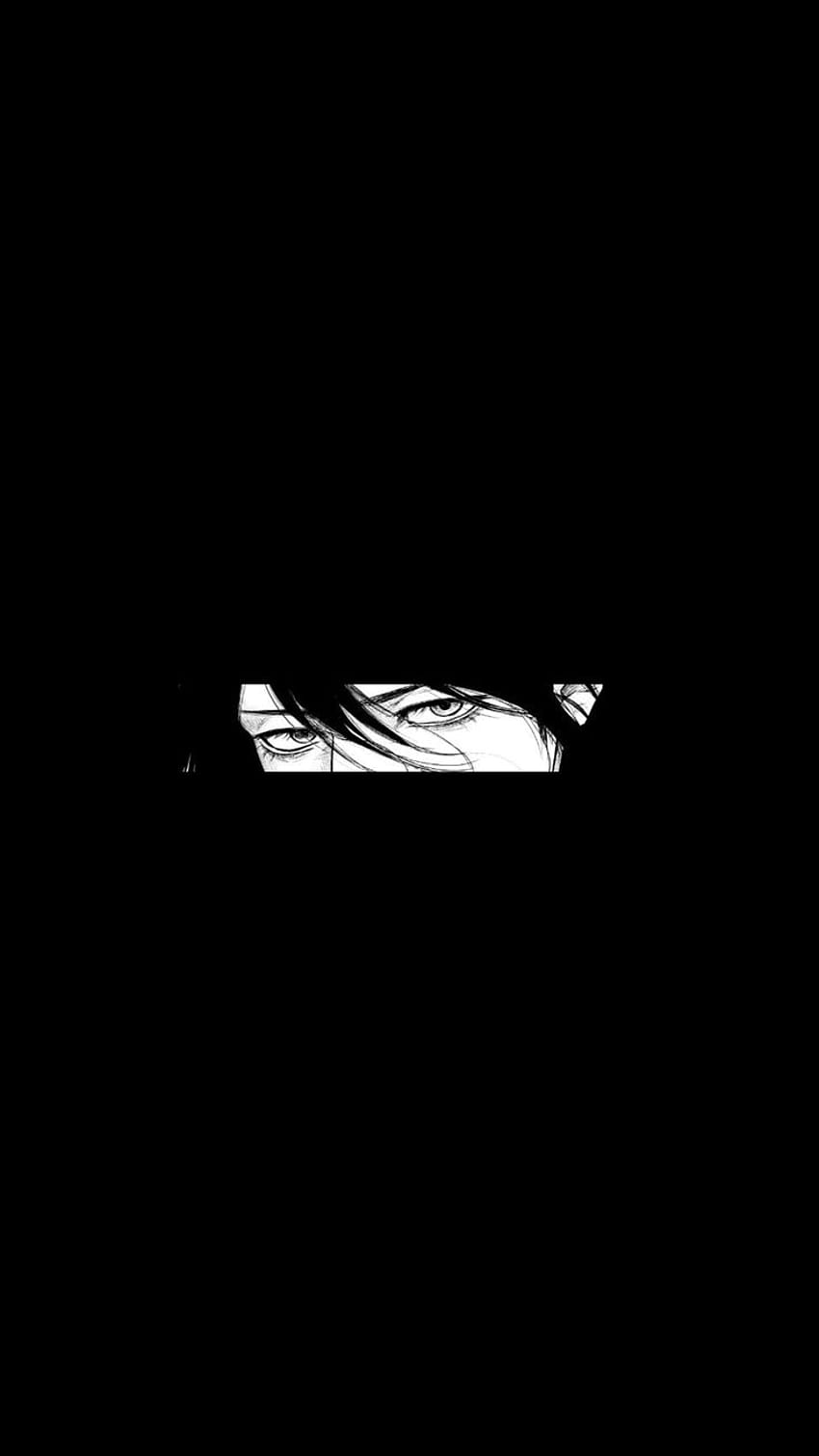 Anime eyes black and white lockscreen, anime iphone dark HD phone wallpaper
