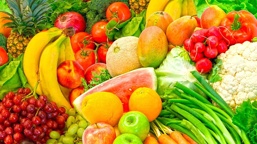 新鮮な野菜と果物、新鮮な野菜 高画質の壁紙