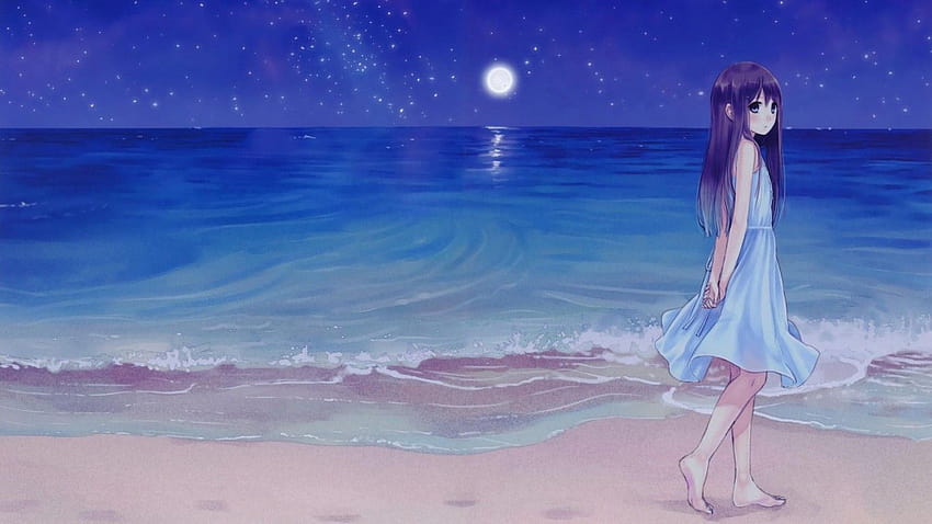 Anime girl style, anime beach aesthetic HD wallpaper | Pxfuel