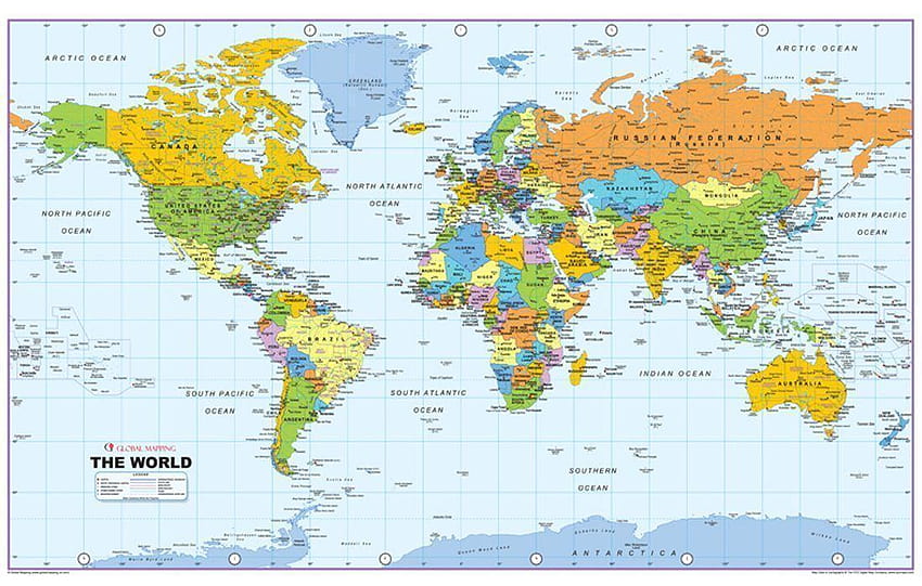 Mappe per > Mappa del mondo ad alta risoluzione Sfondo HD
