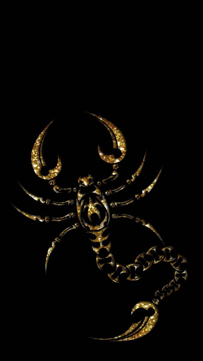 Golden Scorpion by illes1010, black scorpio HD phone wallpaper