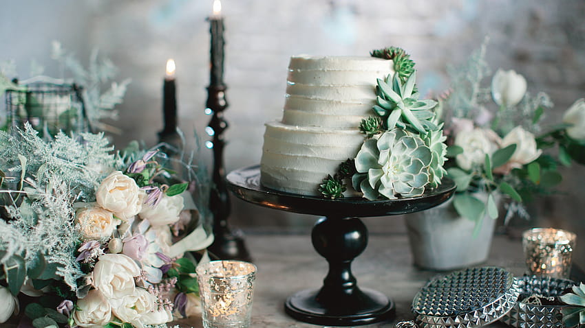 kue pernikahan, bunga, Makanan, kue musim semi Wallpaper HD