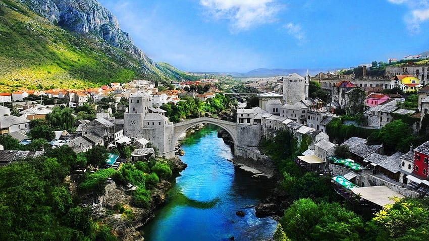 Mostar Bridge, mostar bosnia herzegovina HD wallpaper