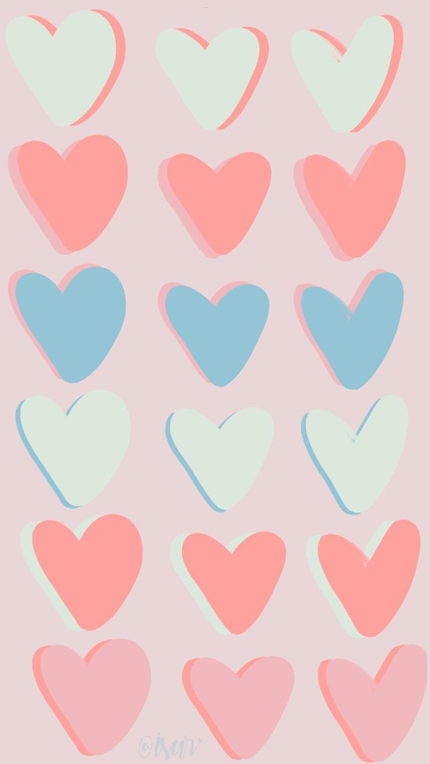 Pieces of ❤️, pink heart aesthetic iphone HD phone wallpaper