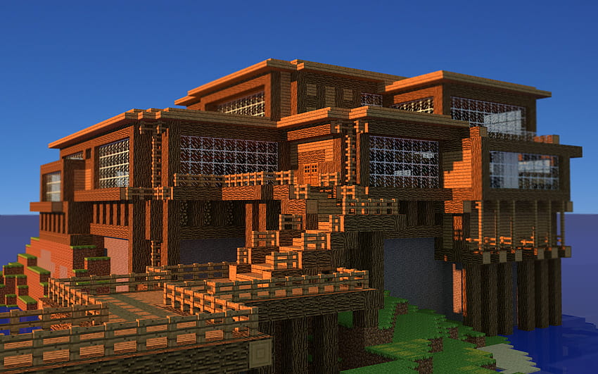 Minecraft Beach House [2560x1600] for your , Mobile & Tablet, summer house aesthetic HD wallpaper