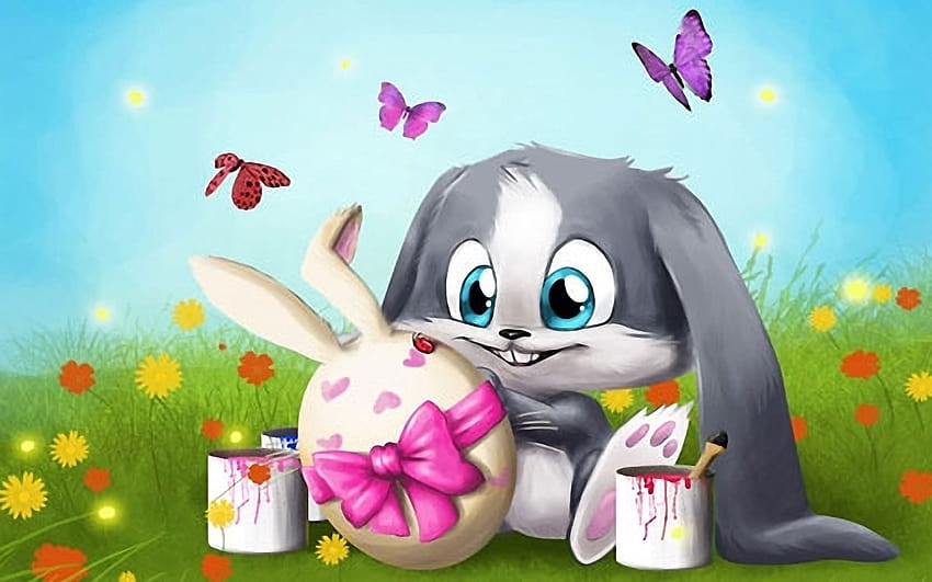 Easter Bunny Cartoon, on Jakpost.travel, kawaii easter bunny HD wallpaper