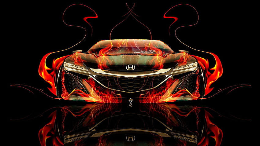 Design Talent Showcase, car fire HD wallpaper