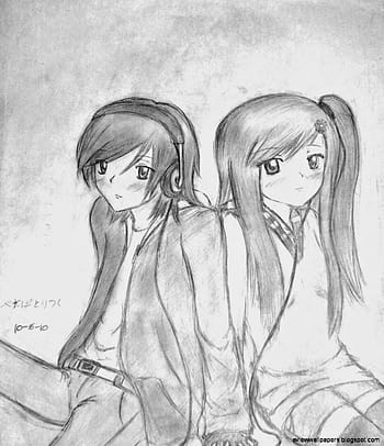 anime couple drawings in pencil