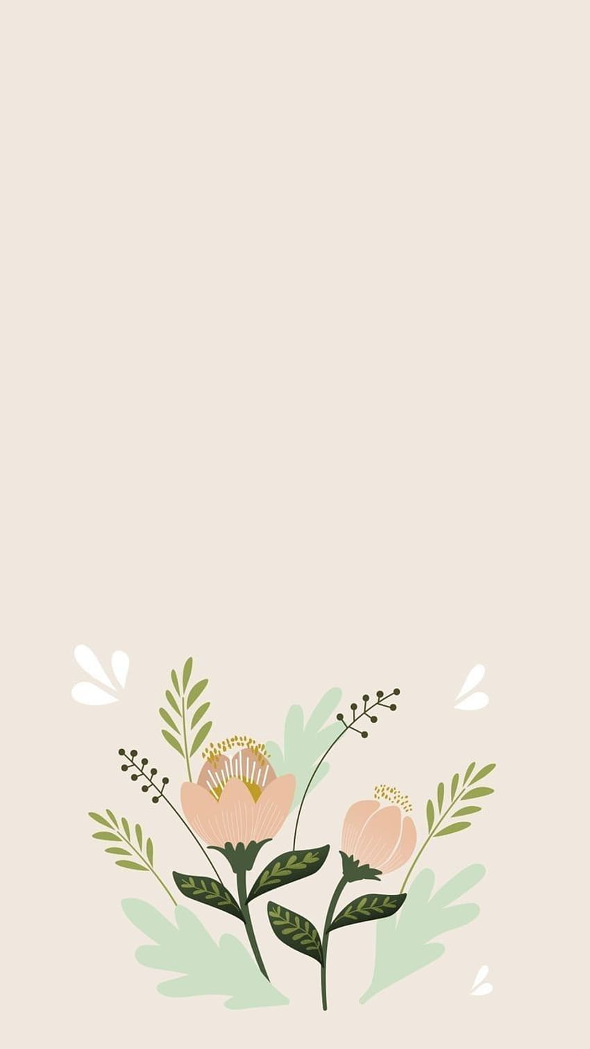 Folge mir auf Instagram, bunga estetika sederhana wallpaper ponsel HD