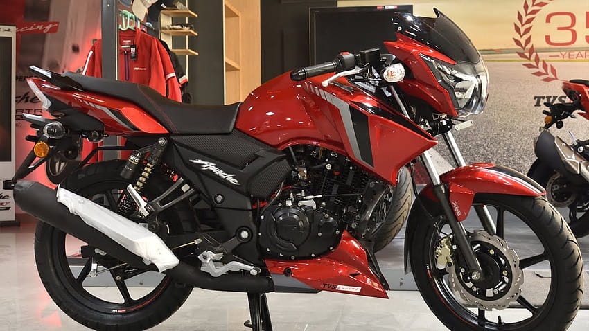 TVS Apache RTR 160 2V BS6 2020 !! Glossy Red Color !! Price !! Single Disc !! Detailed Review HD wallpaper