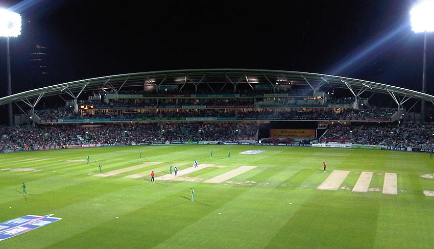 Noite de campo de críquete, estádio de críquete papel de parede HD