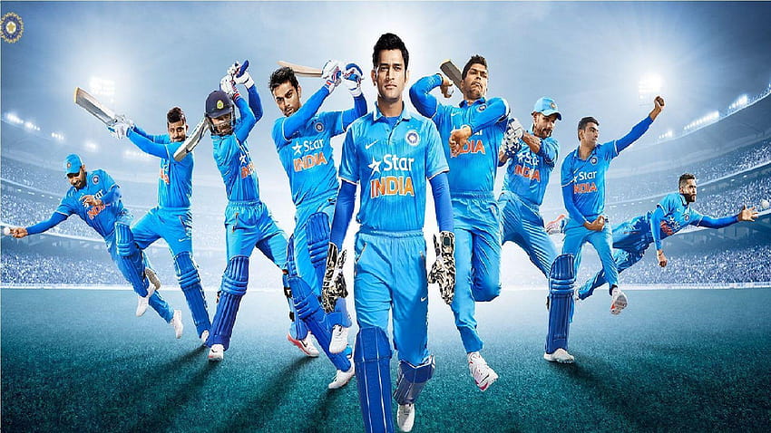 Beautiful cricket team india wide for pc 2017, cricketers HD wallpaper