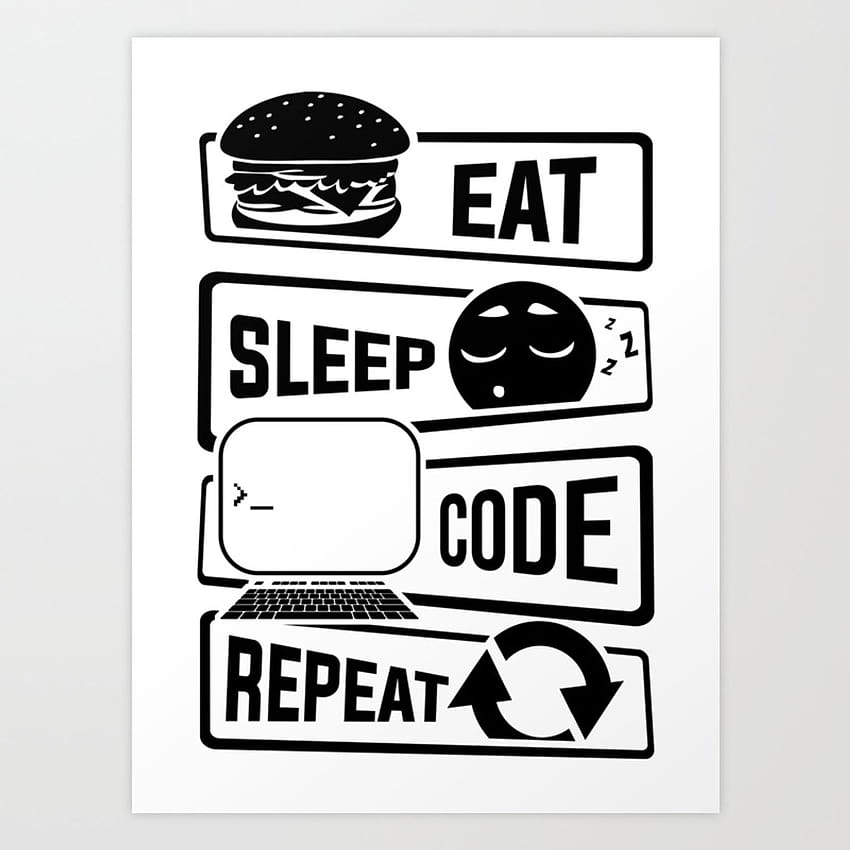 Eat Sleep Código Repetir fondo de pantalla del teléfono