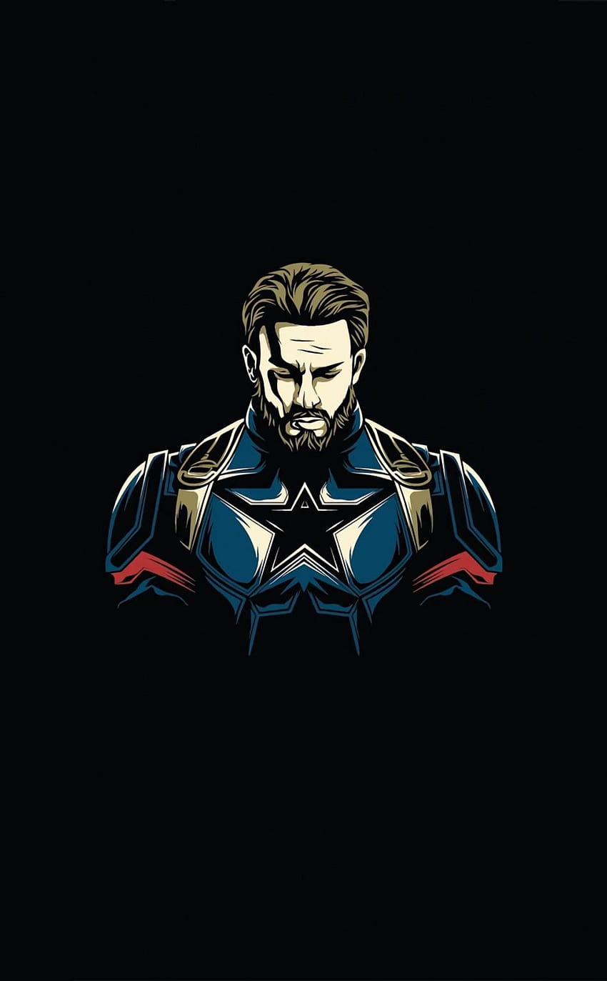 950x1534 First Avenger, Captain America, มาร์เวลโฟนสุดมินิมอล, มินิมอล วอลล์เปเปอร์โทรศัพท์ HD