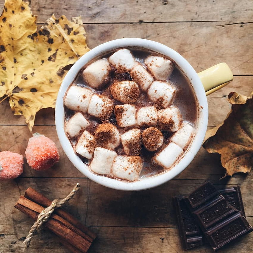 AERO on Instagram: “hot chocolate fixes everything.”, autumn hot chocolate HD phone wallpaper