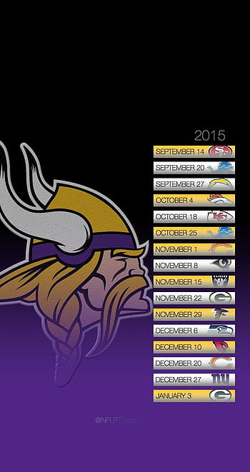 Schedule wallpaper from the Vikings Twitter : r/minnesotavikings