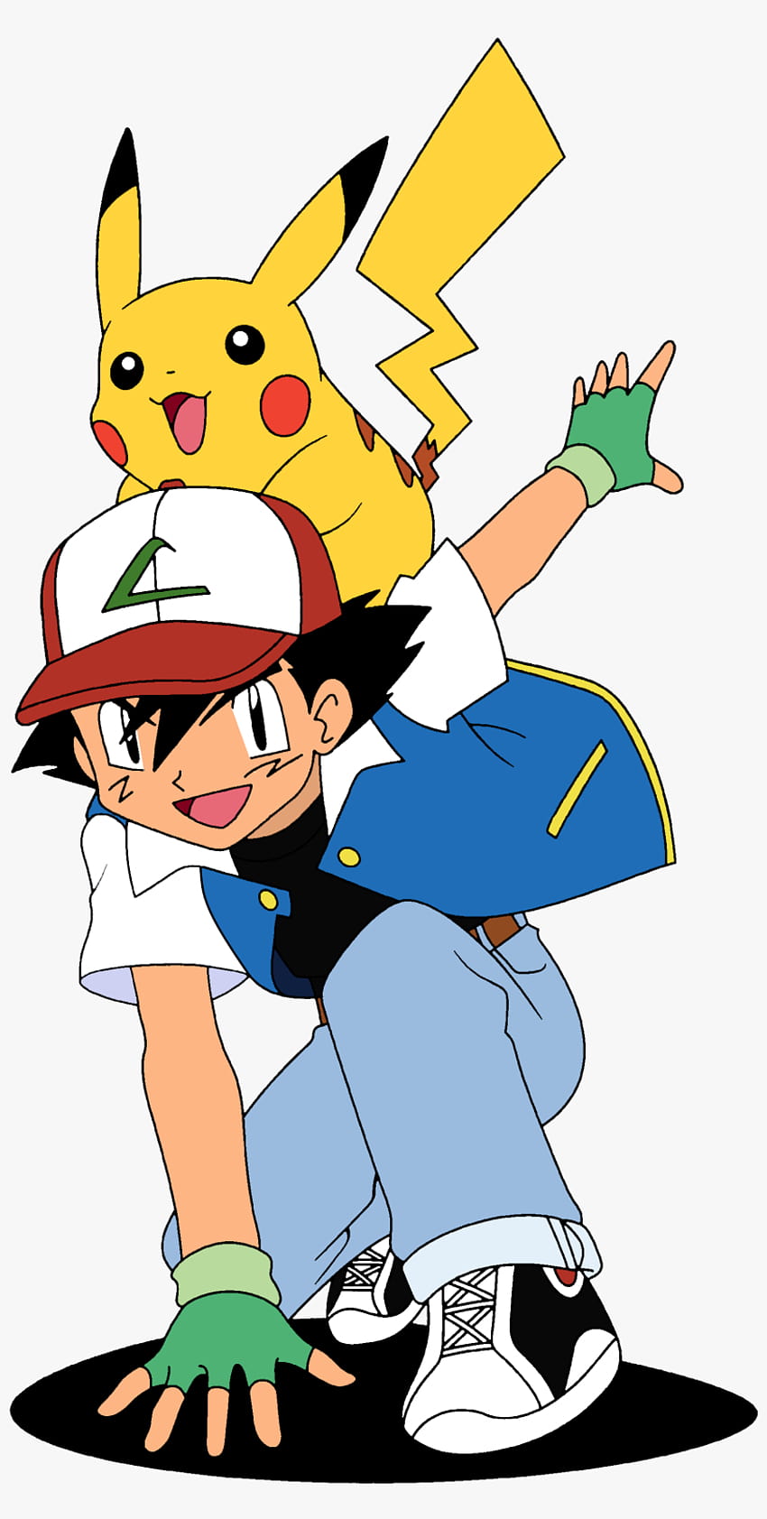 Śliczny Pikachu i Ash, kawaii pikachu Tapeta na telefon HD