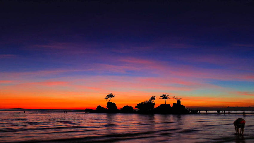 Boracay Beach Sunset, Philippines [Time HD wallpaper