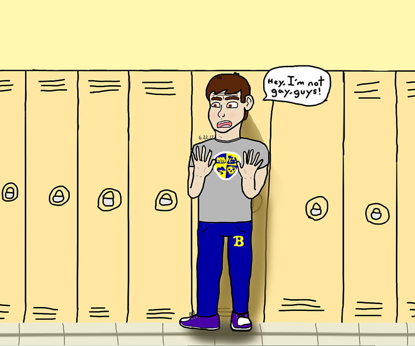 im gay ,cartoon,yellow,standing,line,locker,room,parallel,animation,furniture,illustration HD wallpaper